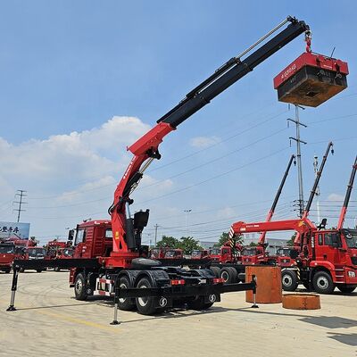 Buy Truck Cranes Folding Arm Construction Lifters Gruas Boom Lift Rough Terrain Machine with Engine Pump Bearing Core Components online manufacture