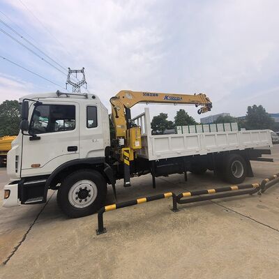 Buy 5 Ton 3/4 Section Straight Boom Truck Crane SQS125 Mobile Crane Pickup Truck Mounted Crane online manufacture