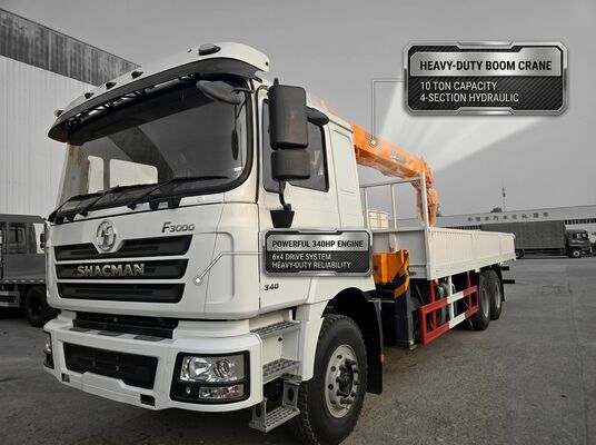 Kopen SHACMAN F3000 6x4 kraanwagen 340 pk Weichai dieselmotor 10-tons giekkraan 12.00R20 banden 25.000 kg GVW online manufacture