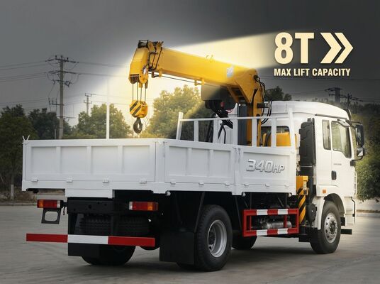 Comprar Camión grúa de pluma recta SHACMAN F3000 6x4, capacidad de elevación de 8 toneladas, motor Weichai de 340 HP, neumáticos 12.00R20 online manufacture