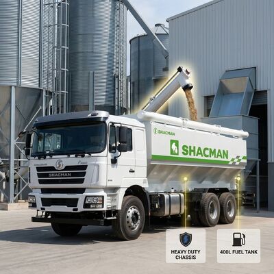 buy SHACMAN F3000 6x4 Bulk Feed Transport Truck 30CBM Three Bin Auger Discharge online manufacture