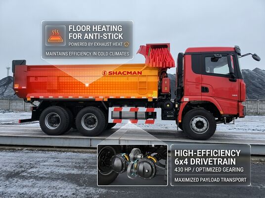 buy SHACMAN X3000 6X4 Coal Transport Dump Truck 430HP Heated Bed Anti-Stick Tipper online manufacture