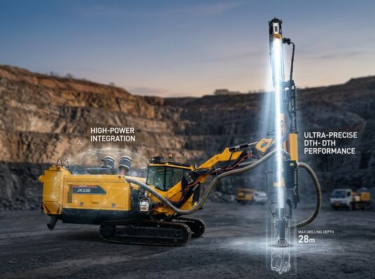 buy JINKE JK 930 Integrated DTH Blast Hole Drilling Rig with Onboard Air Compressor online manufacture