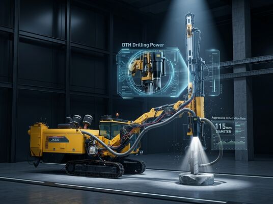 buy JINKE JK 930 Quarry DTH Drilling Rig 115mm Hole 30m Depth for Aggregate Blasting online manufacture