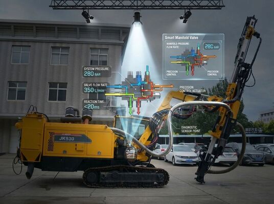 Acheter JK930 Foreuse DTH sur camion 300m de forage 138-350mm avec collecteur de poussière cyclonique online manufacture