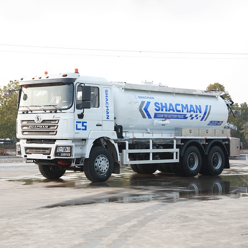 シャックマン F3000 6x4 15M3 下水吸い込みトラック 白 345HP ユーロ 2 廃棄物吸い込みトラック