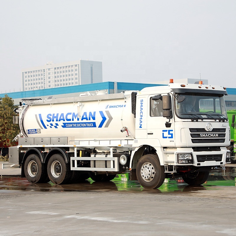 Shacman 6X4 Vacuum Sewage Suction Truck Combined Sewer Jetting Truck 8m3